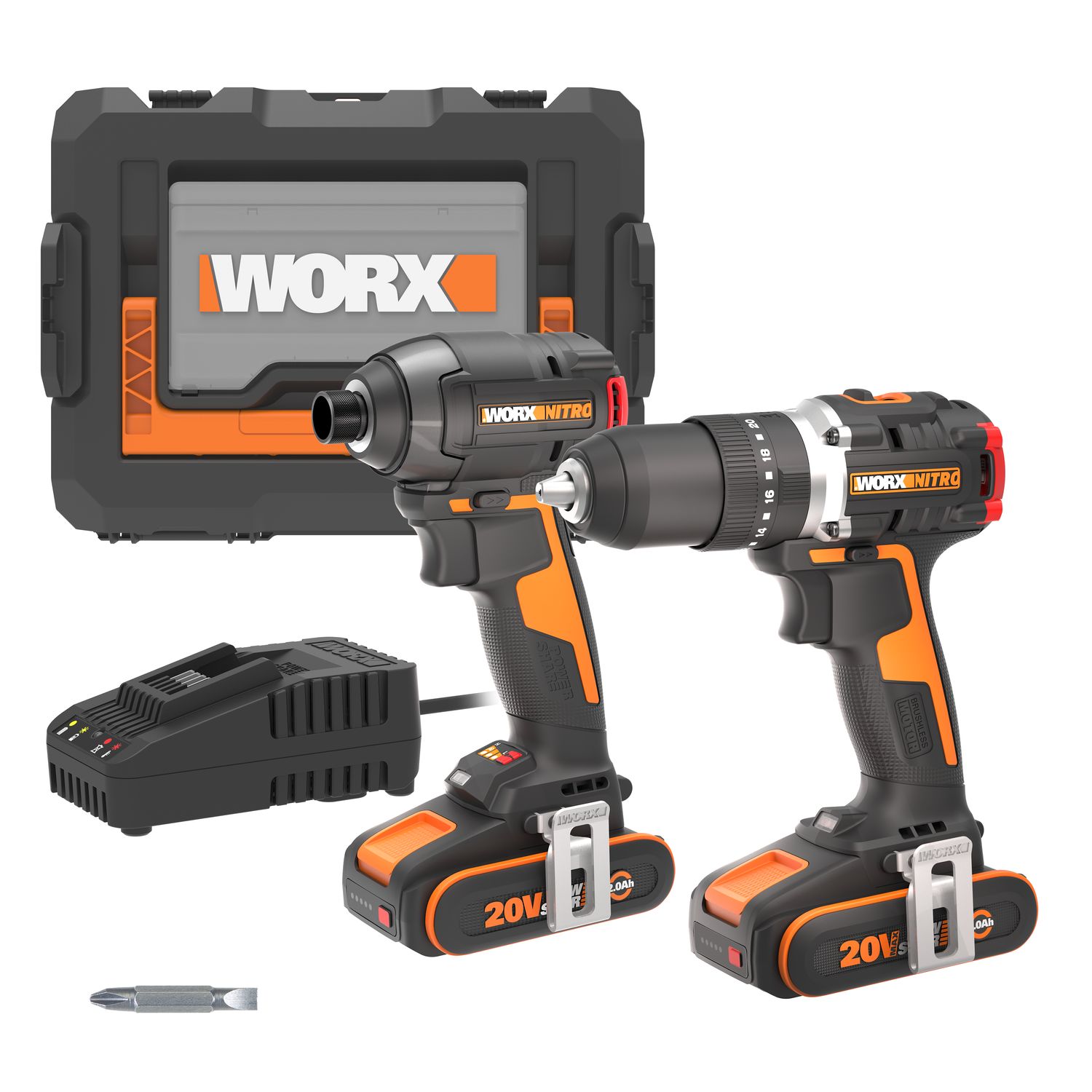 Worx Set Van Draadloze Elektrische Gereedschap Klopboormachines Wx925 20v