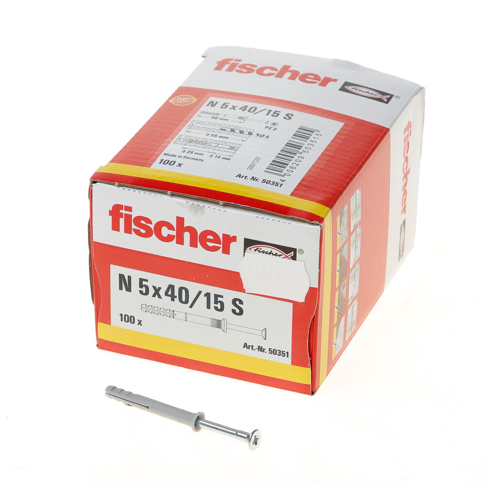 Fischer Nagelplug n5x40/15s