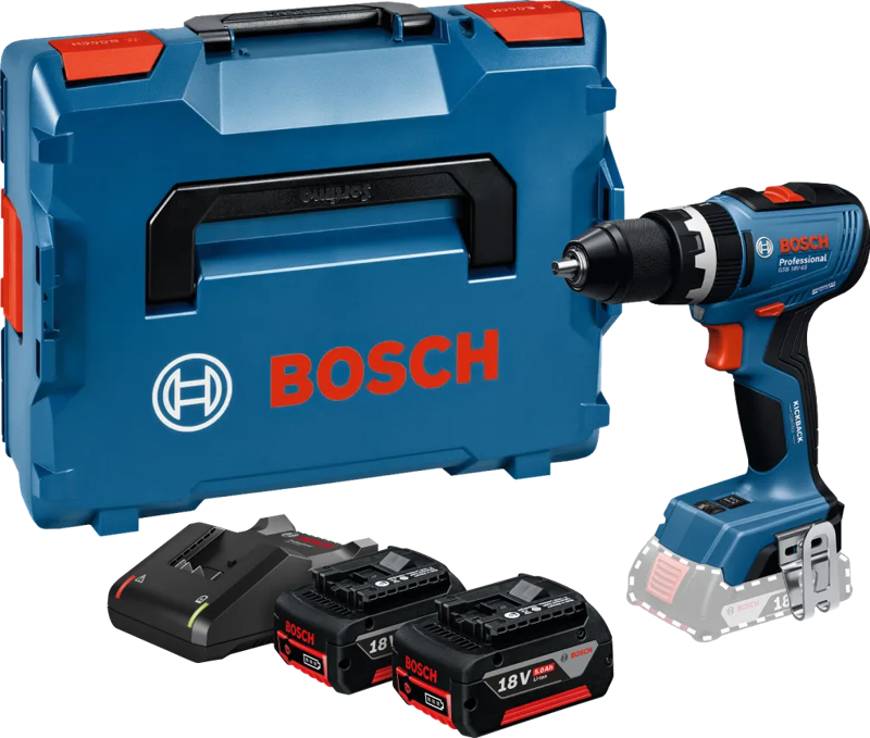 Bosch Professional GSB 18V-65 5,0 Ah GBA Accu (2x) Starterspakket
