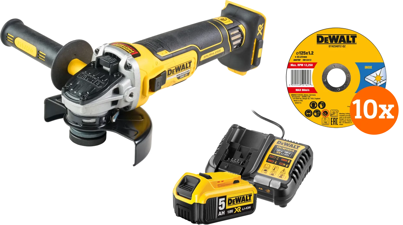 Dewalt DCG405NT-XJ 5,0 Ah Accu Compleet Pakket