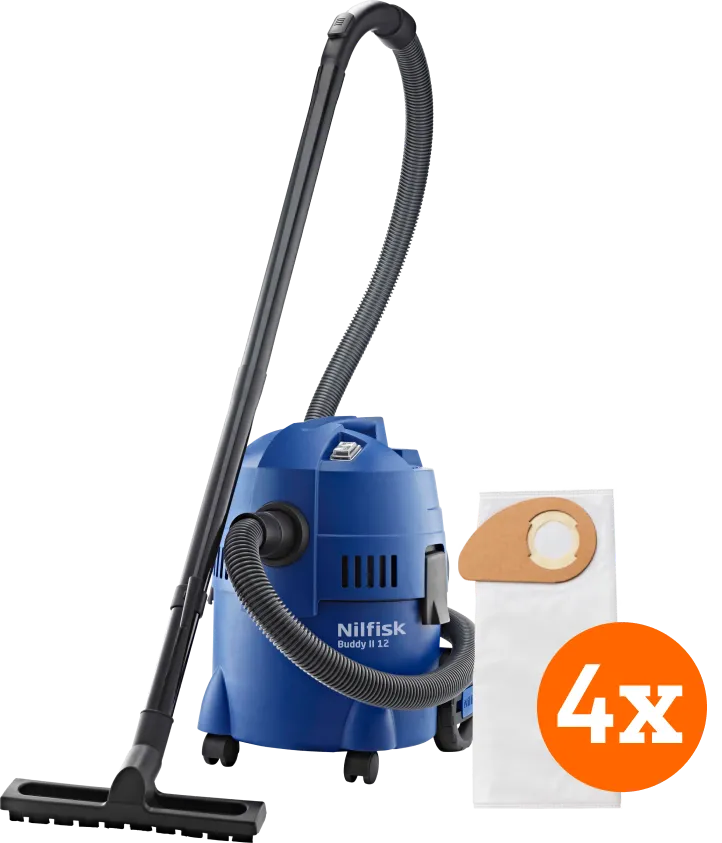Nilfisk Buddy II 12 +  Stofzakken voor Buddy II (4x)