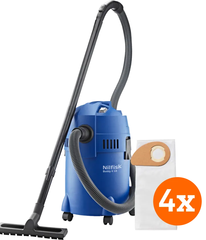 Nilfisk Buddy II 18 +  Stofzakken voor Buddy II (4x)