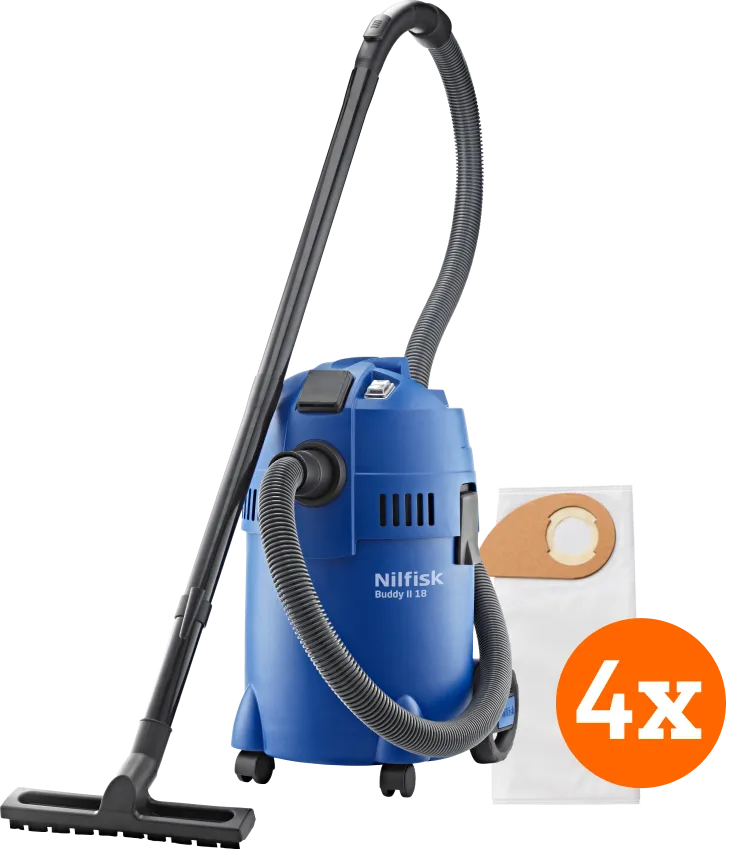 Nilfisk Buddy II 18 T +  Stofzakken voor Buddy II (4x)
