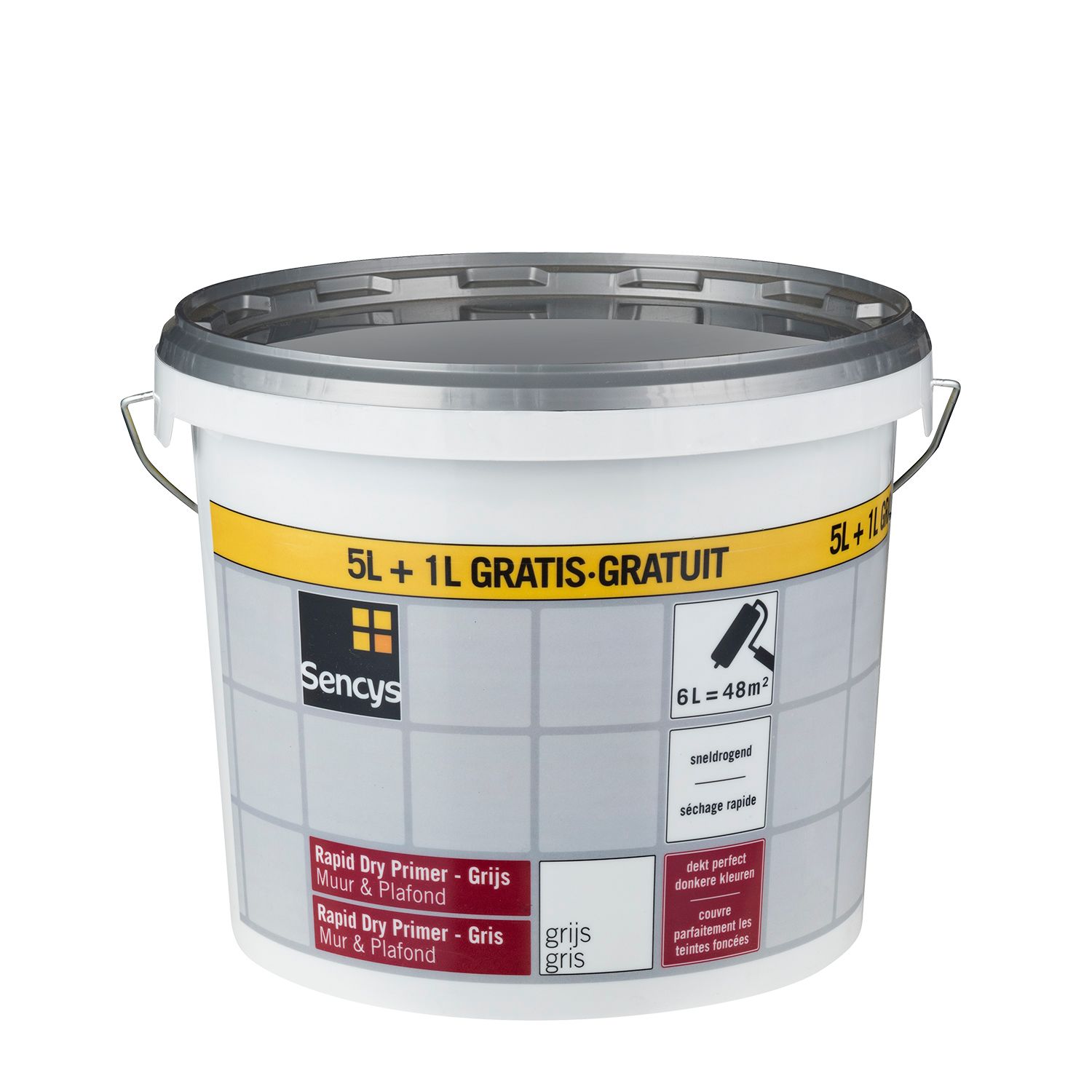 Sencys Primer Rapid Dry Grijs 6l