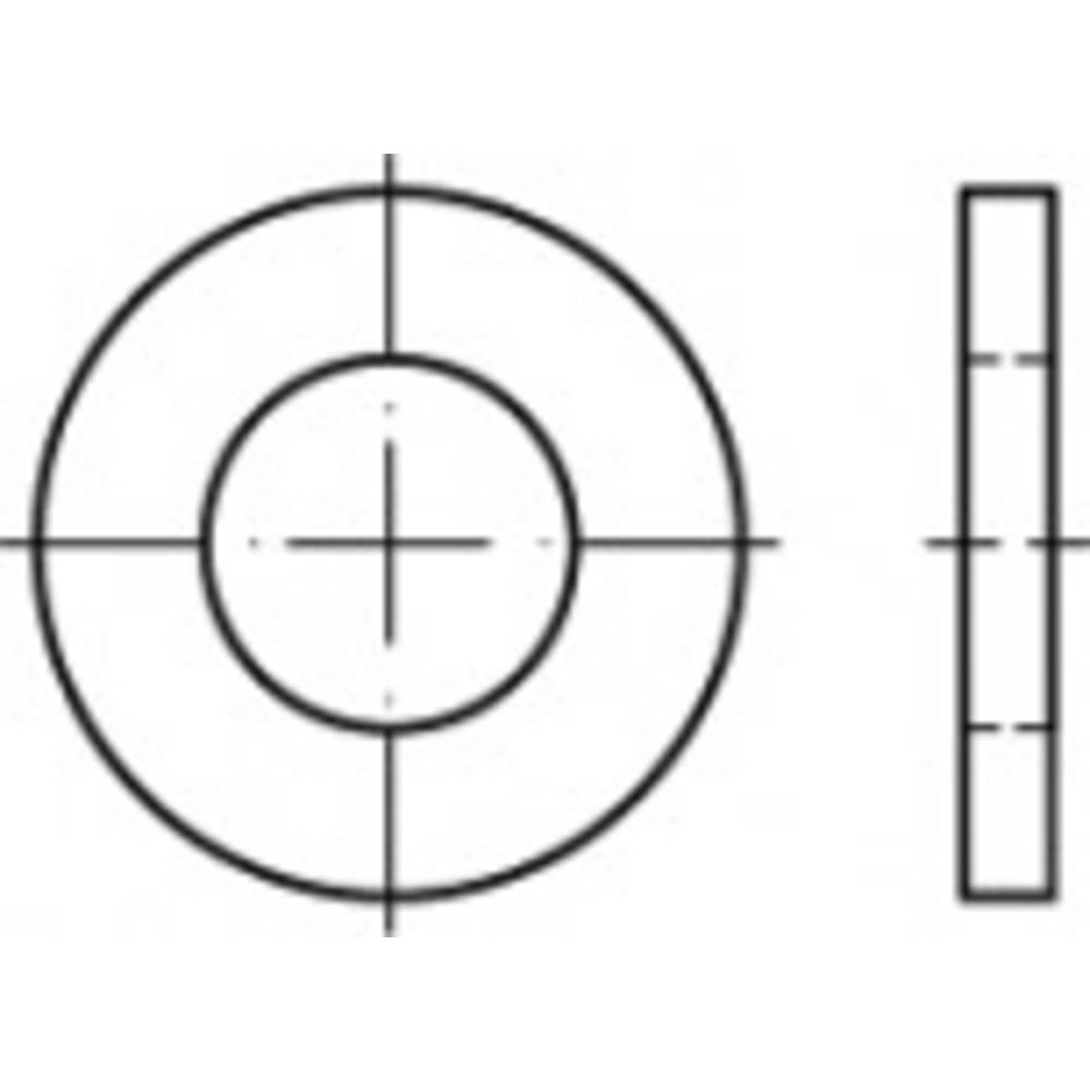 TOOLCRAFT Onderlegring Staal 5 stuk(s) TO-9985077