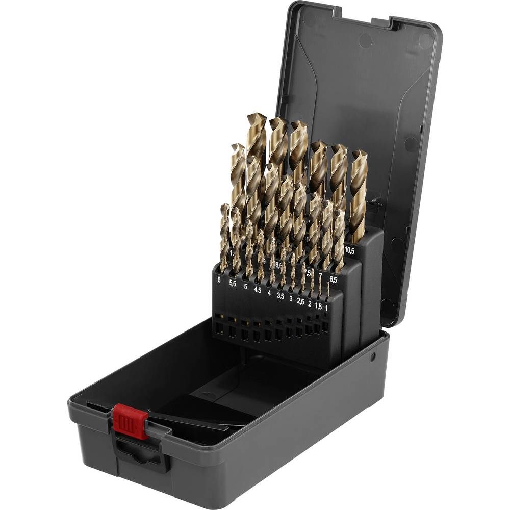 TOOLCRAFT TO-9913152 HSS-Co 5 Metaal-spiraalboorset 1.0 - 13.0 mm Cilinderschacht 1 set(s)