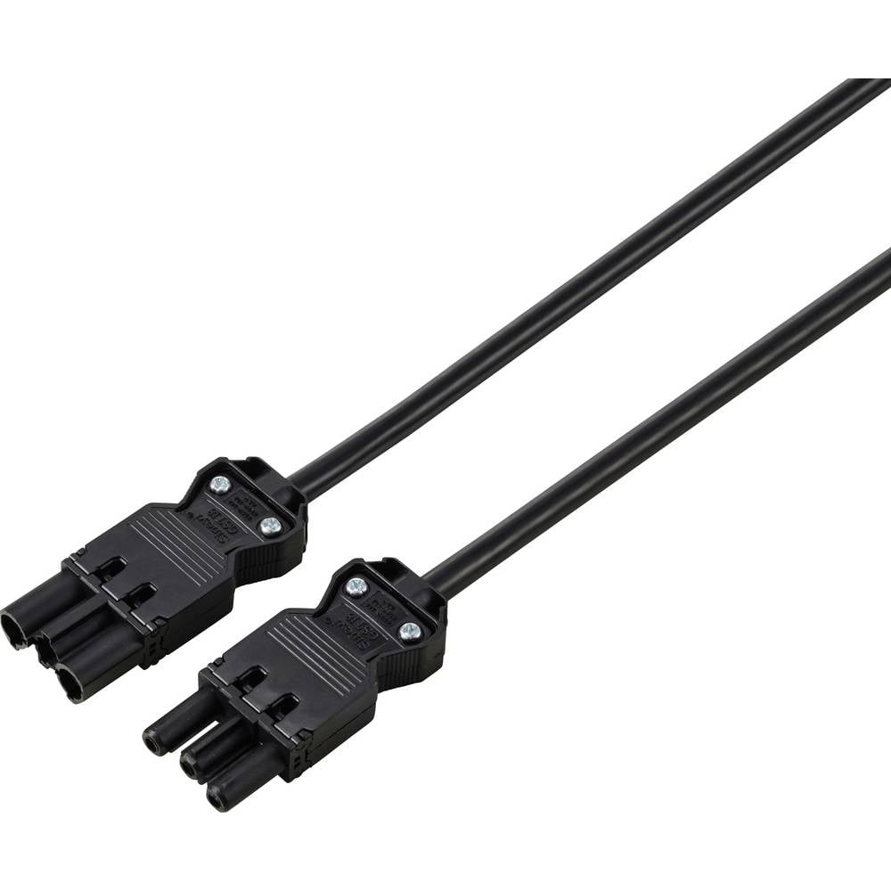 Sygonix SY-6676356 Verlengkabel Zwart 1 m