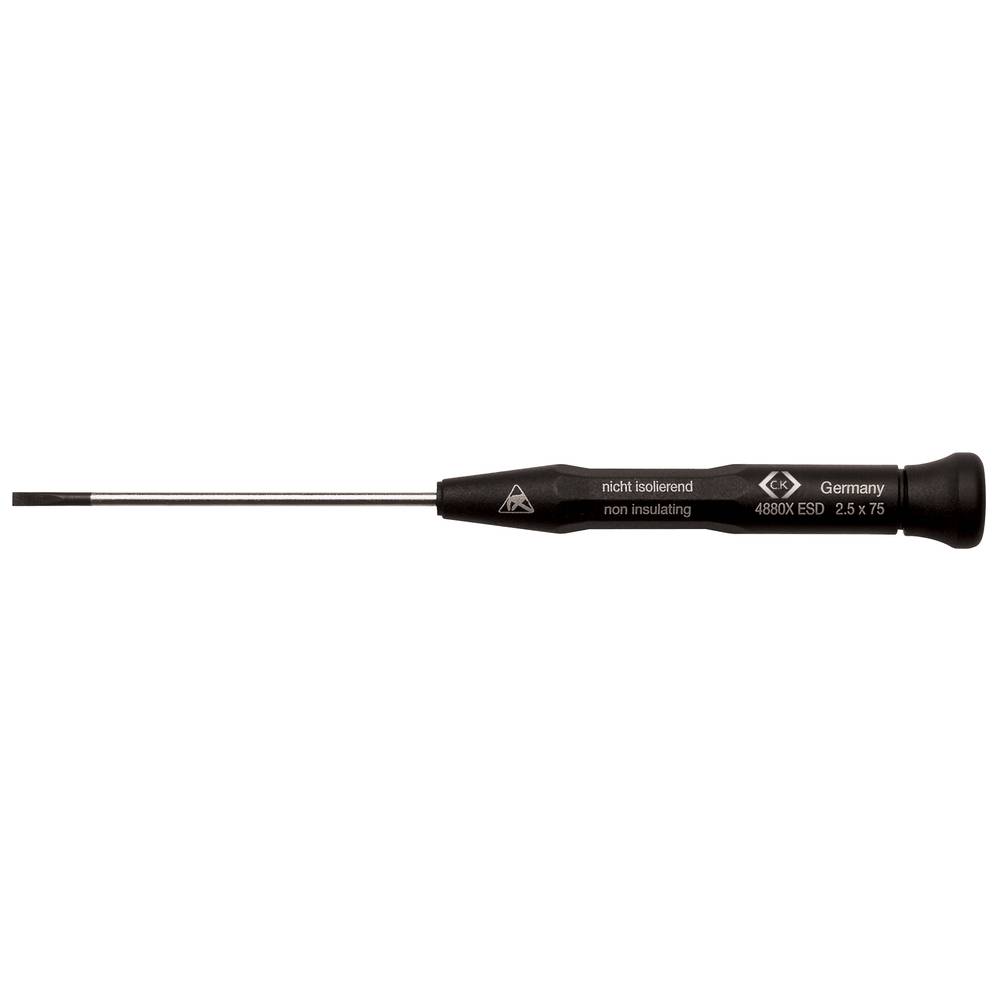 C.K Xonic ESD Platte schroevendraaier Kopbreedte: 4 mm Koplengte: 100 mm DIN EN 61340-2