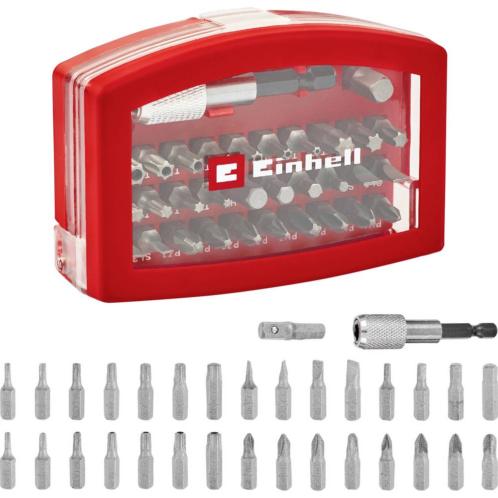 Einhell BELT CLIP 118495 Bitset 32-delig Torx, PZ, PH, Plat, Tamper Torx Incl. bithouder