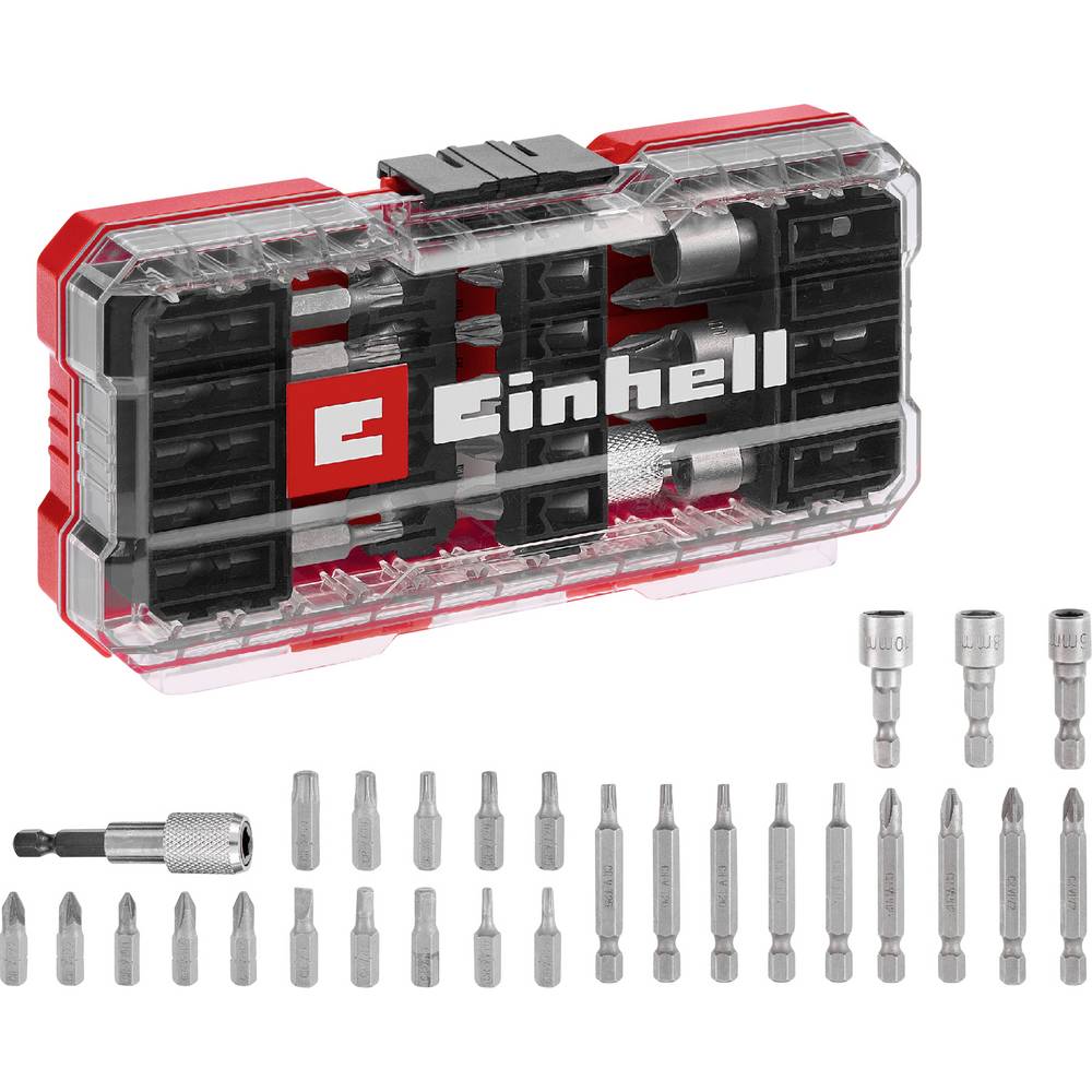 Einhell S-CASE Bitset 28tlg LS 108613 Bitset 1/4 (6.3 mm), Torx, PZ, PH, Plat, Zeskant