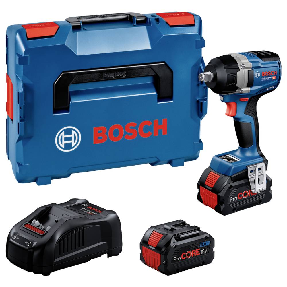 Bosch Professional GDS 18V-750 C 06019L9002 Accu-draaislagmoeraanzetter 750 Nm 18 V Aantal meegeleverde accus: 2 8.0 Ah