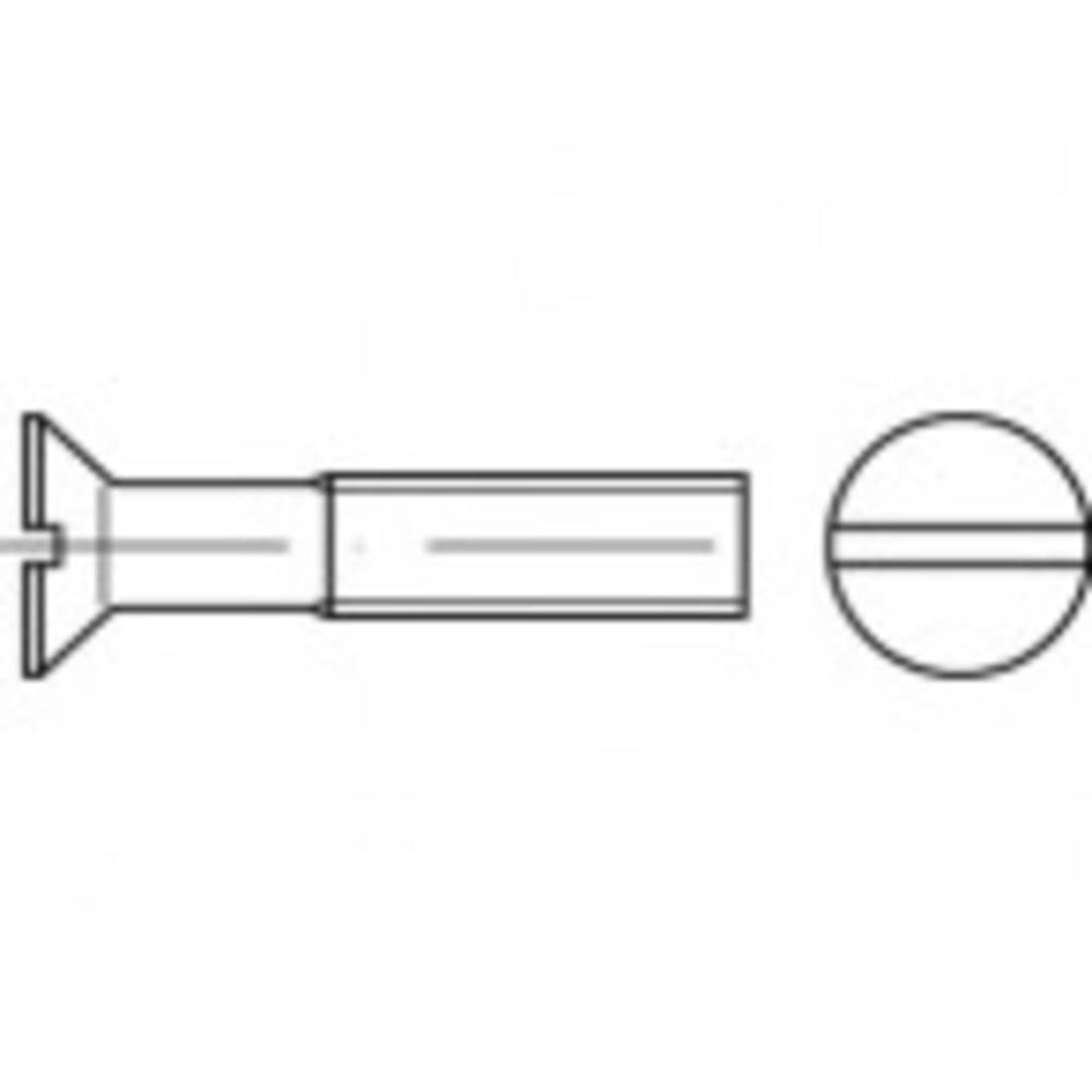 TOOLCRAFT TO-9979620 Verzonken schroeven M16 25 mm Sleuf RVS A4 10 stuk(s)