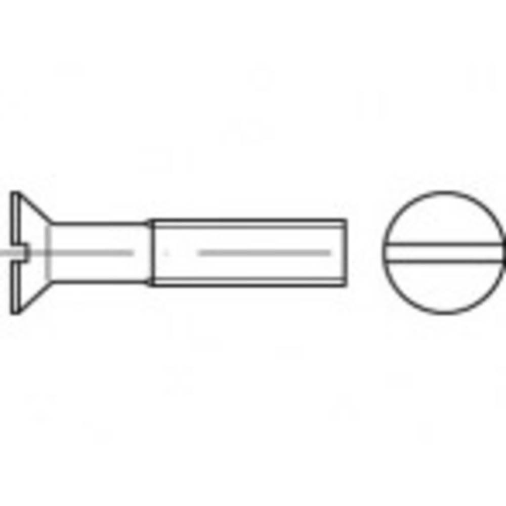 TOOLCRAFT TO-9979626 Verzonken schroeven M16 35 mm Sleuf RVS A4 10 stuk(s)