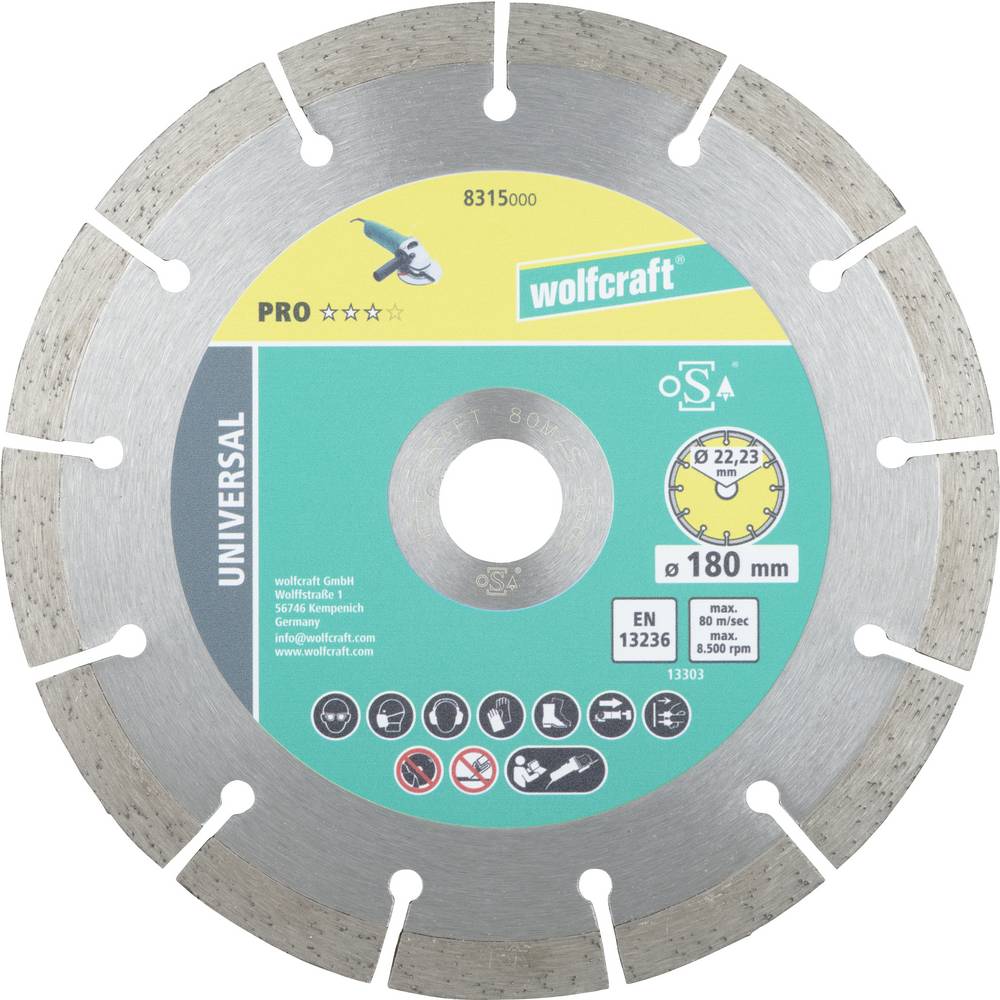 Wolfcraft 8315000 Diamanten doorslijpschijf 180 mm 1 stuk(s)