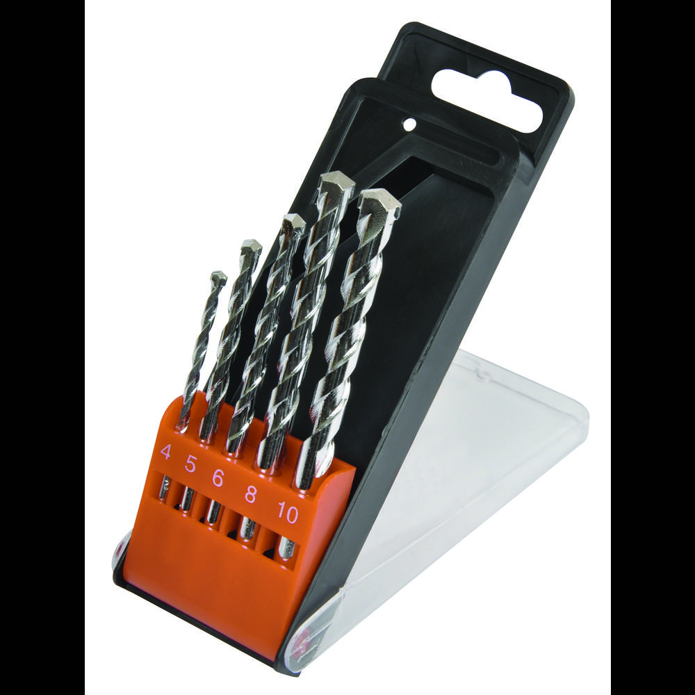 AVIT AV08010 Carbide Steen-spiraalboorset 5-delig 4 mm, 5 mm, 6 mm, 8 mm, 10 mm Cilinderschacht 1 set(s)