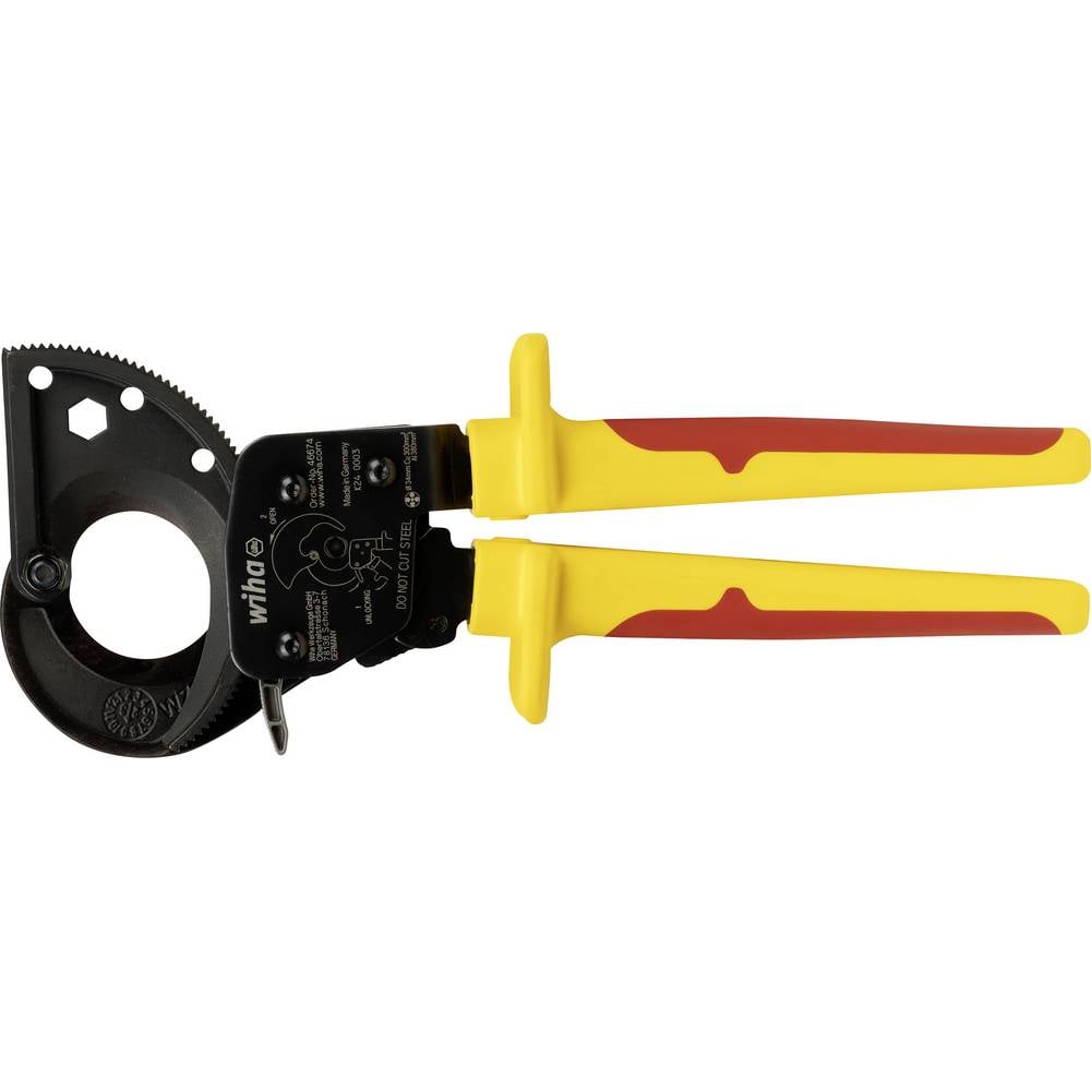 Wiha 46674 Kabelsnijder Geschikt voor (striptechniek) Aluminium- en koperkabel, een- en meerdraads 34 mm 300 mm²