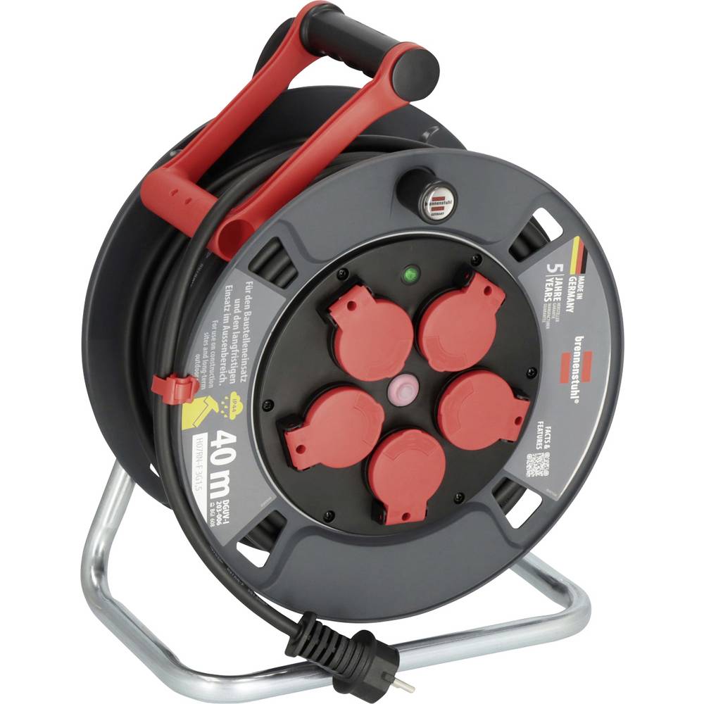 Brennenstuhl 9231400101 Kabelhaspel 40 m Zwart