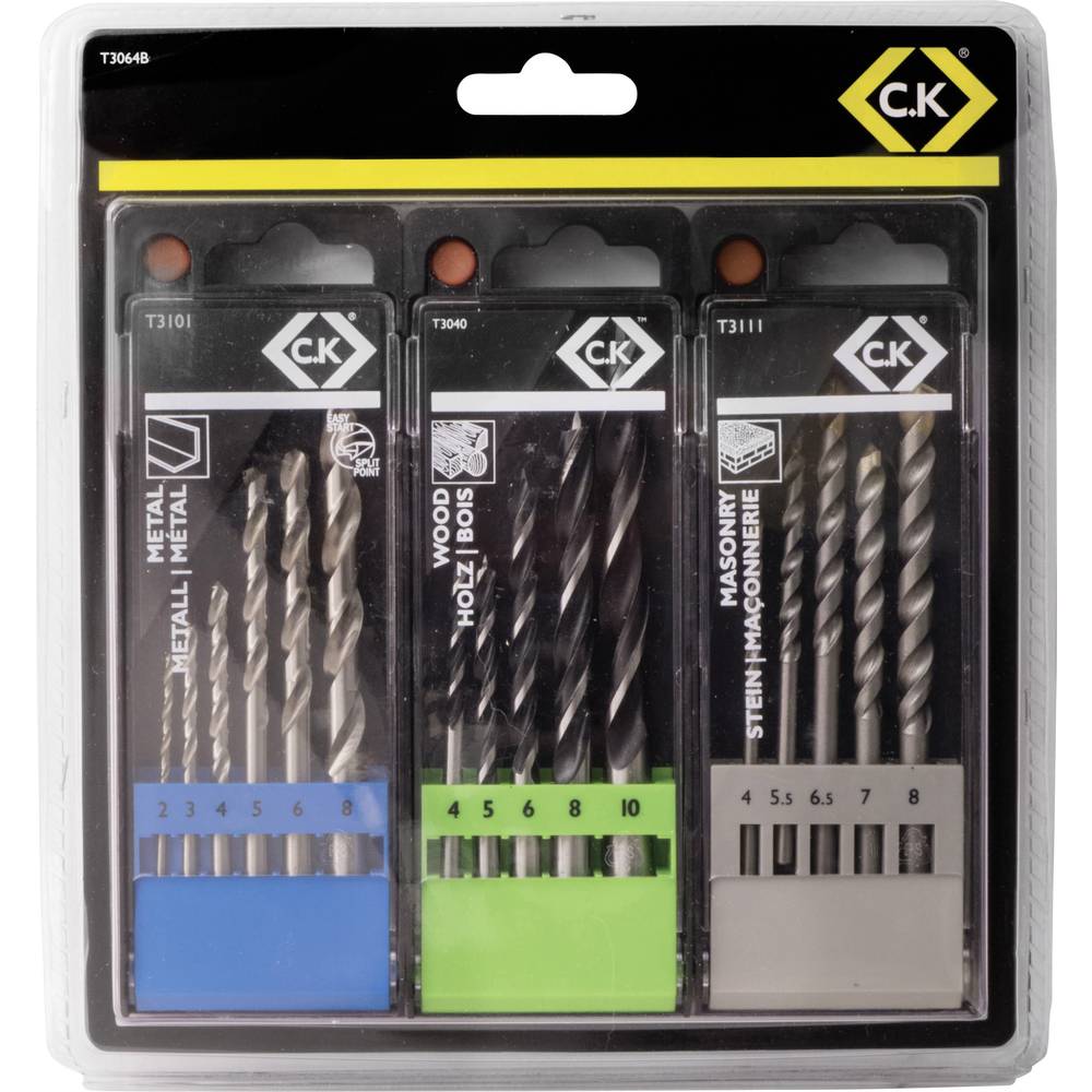 C.K T3064B Universeel boor assortiment 16-delig