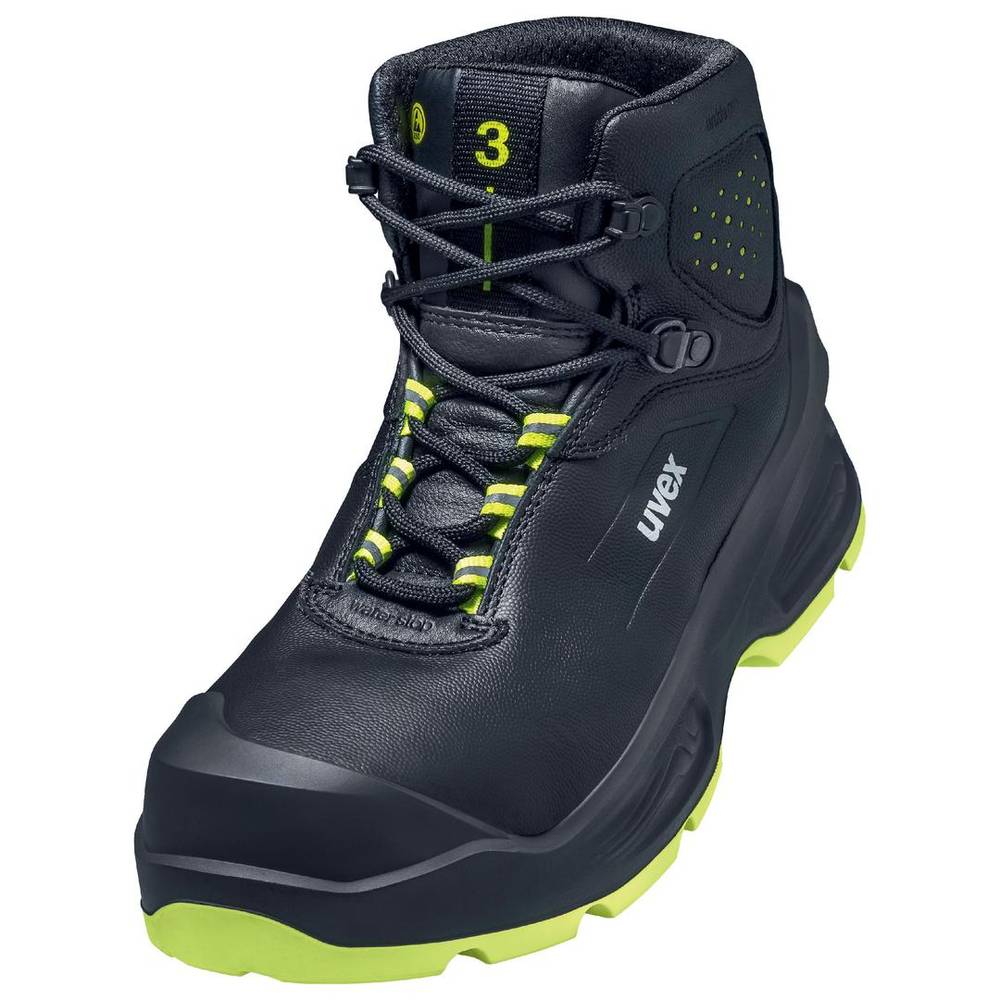 Uvex 3 6872245 Hoge veiligheidsschoenen S3 Schoenmaat (EU): 45 Zwart, Geel 1 paar