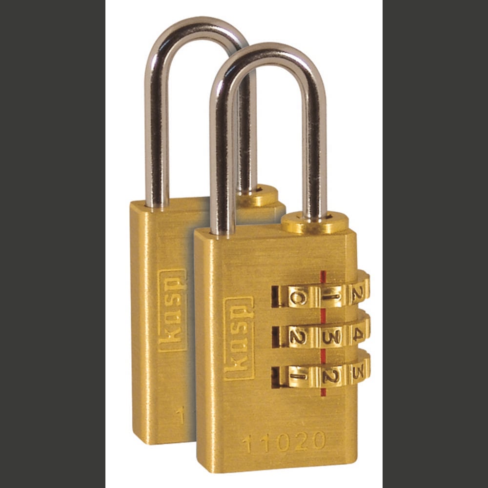 Kasp K11020D2 Hangslot Goud-geel Cijferslot