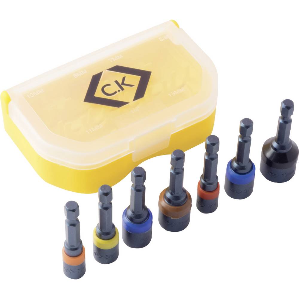C.K T4514 Dopsleutel-machinebitset 6.3 mm, 7 mm, 8 mm, 10 mm, 11 mm, 13 mm Aandrijving 1/4 (6.3 mm), 3/8 (10 mm) 1 set(s)