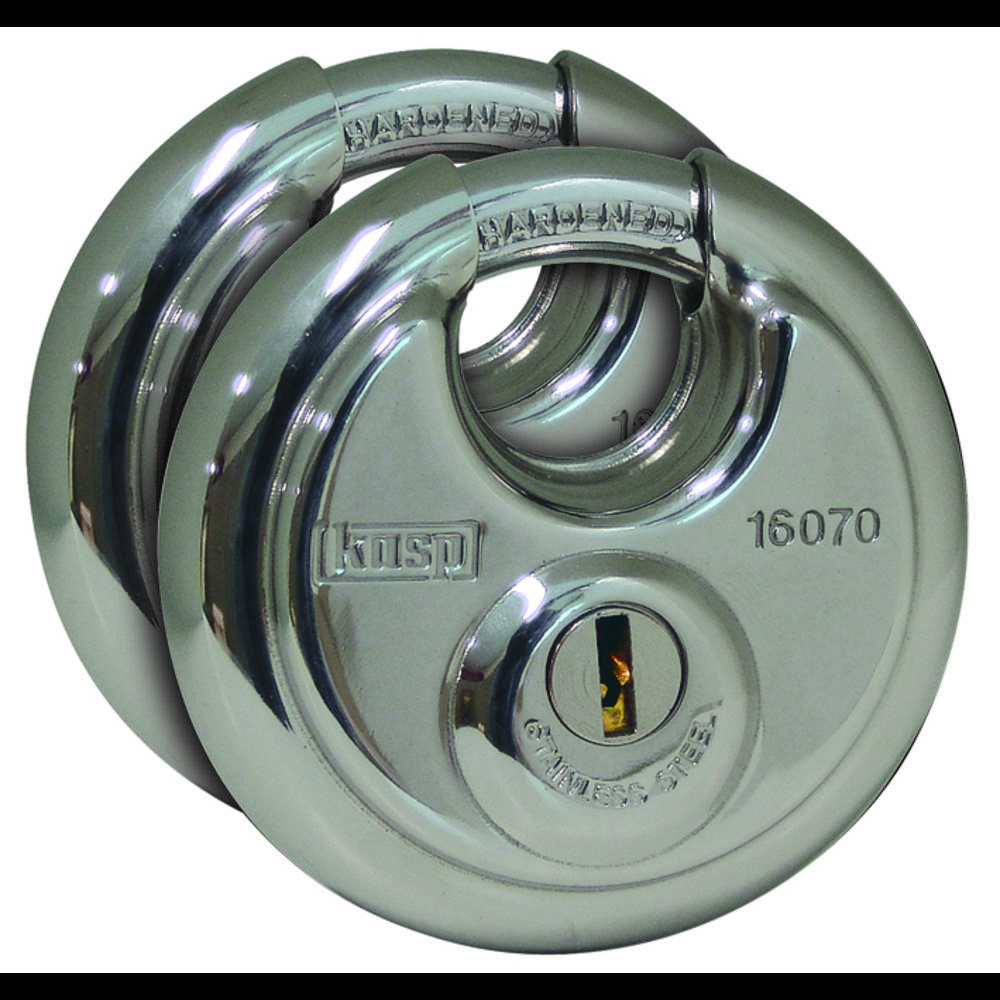 Kasp K16070D2 Hangslot Gelijksluitend Zilver Sleutelslot