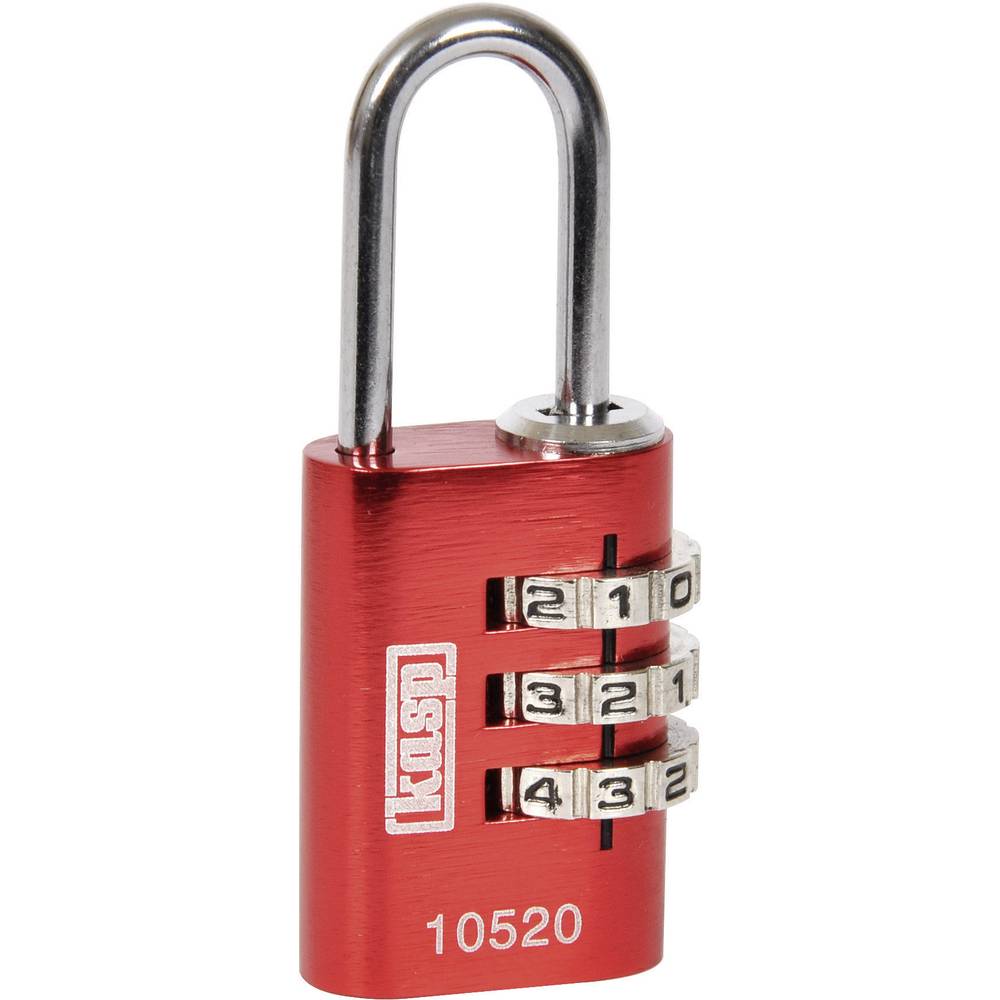 Kasp Hangslot  K10520REDD Rood Cijferslot