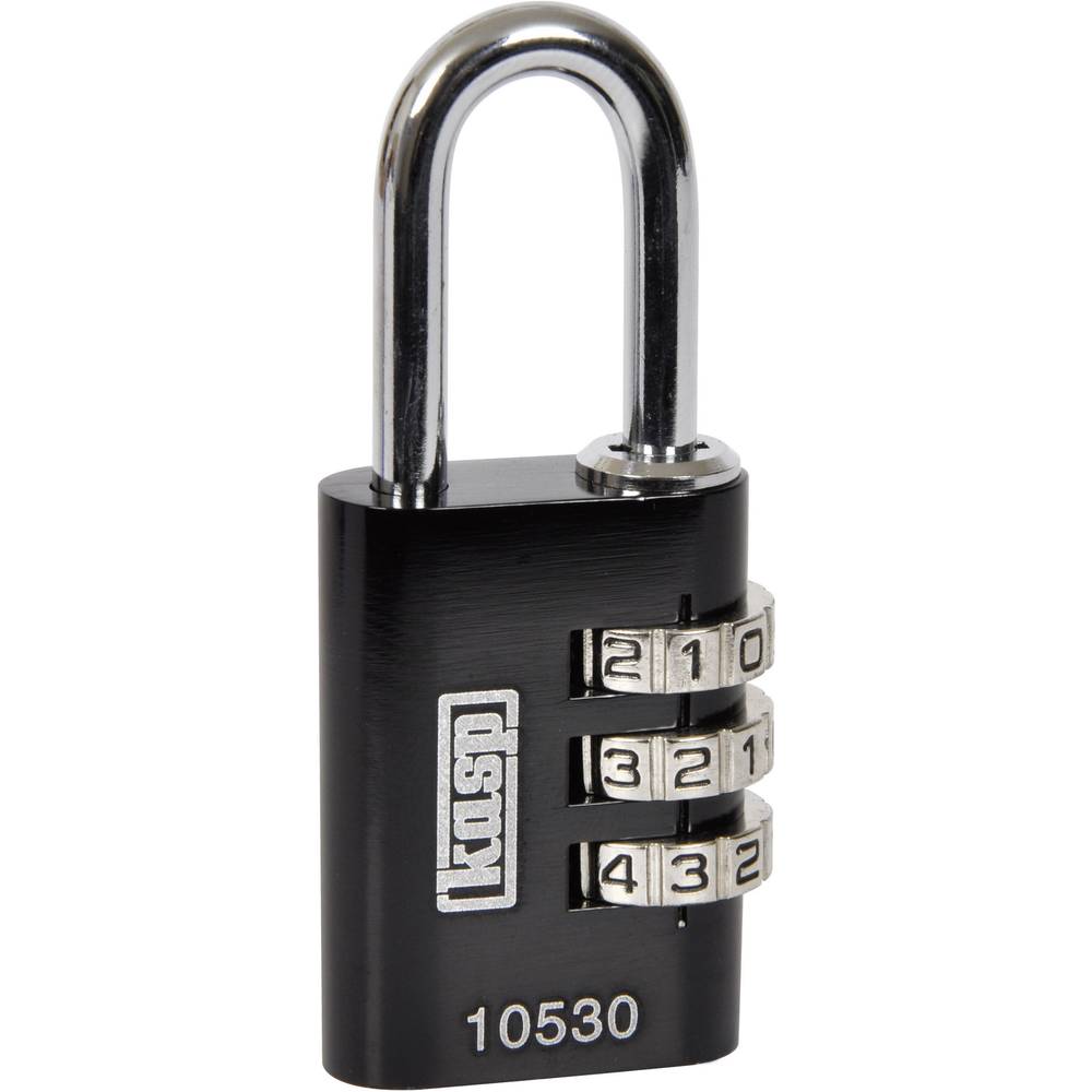 Kasp Hangslot  K10530BLAD Zwart Cijferslot