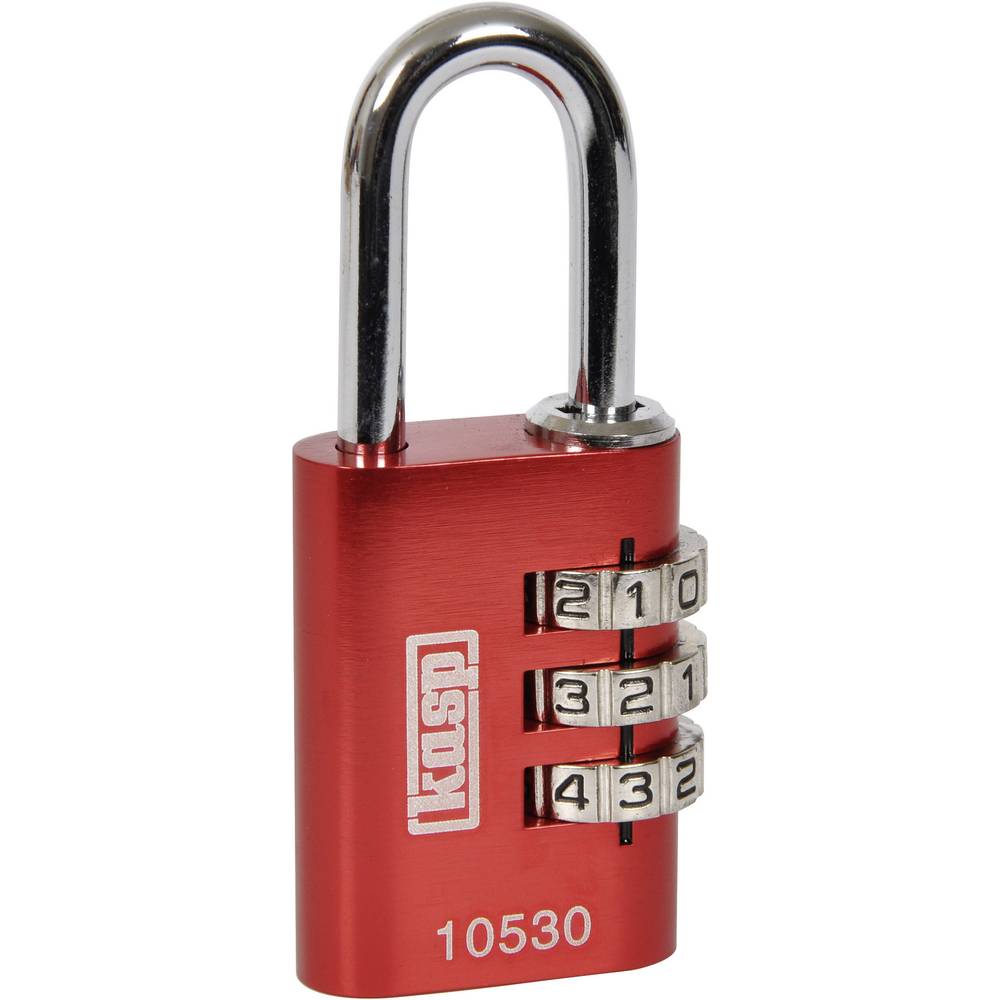 Kasp Hangslot  K10530REDD Rood Cijferslot