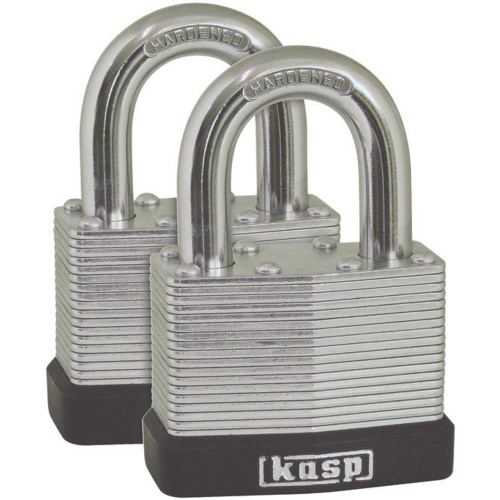 Kasp K13050D2 Hangslot 50 mm Gelijksluitend Zilver Sleutelslot