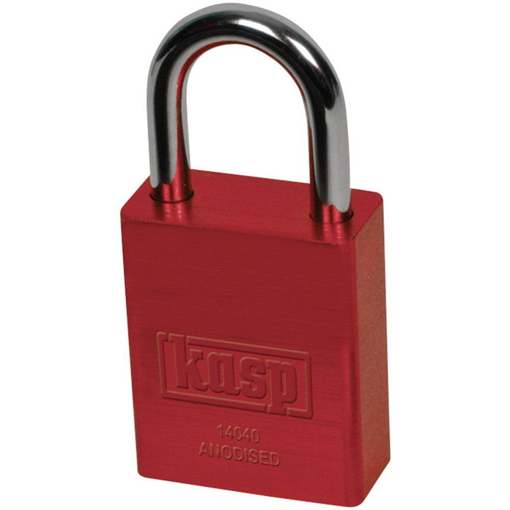 Kasp K14040REDD Hangslot 38 mm Verschillend sluitend Rood