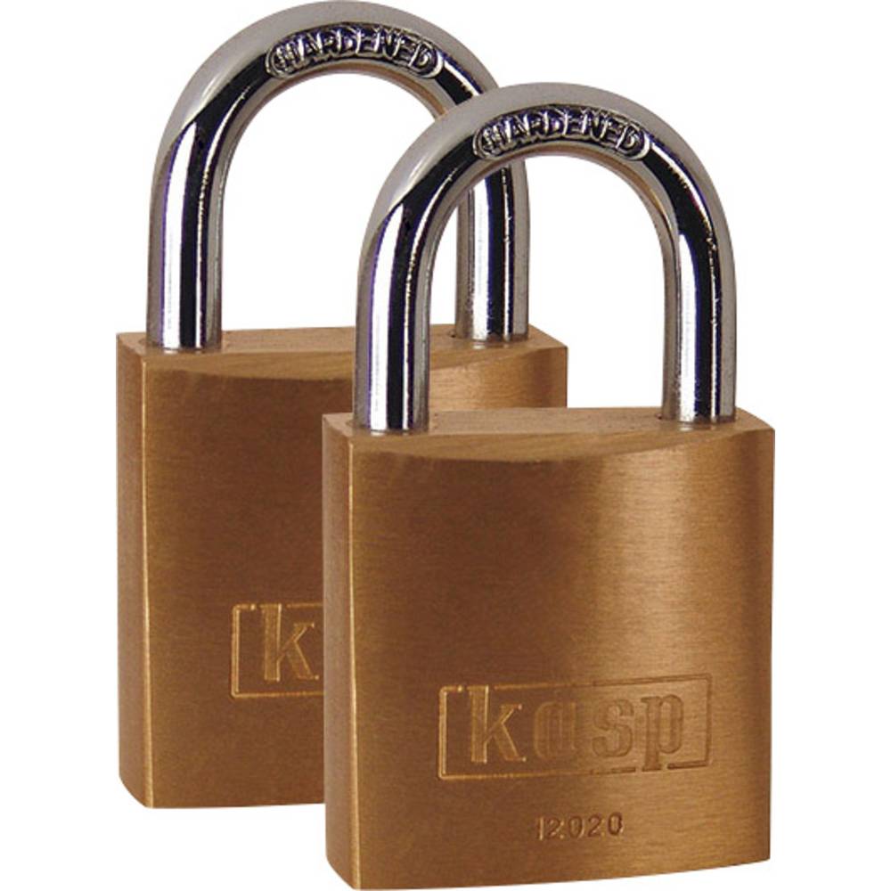 Kasp K12020D2 Hangslot 20 mm Goud-geel Sleutelslot