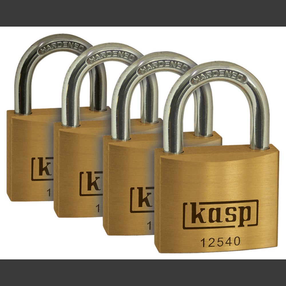 Kasp K12540D4 Hangslot 40 mm Gelijksluitend Goud-geel Sleutelslot