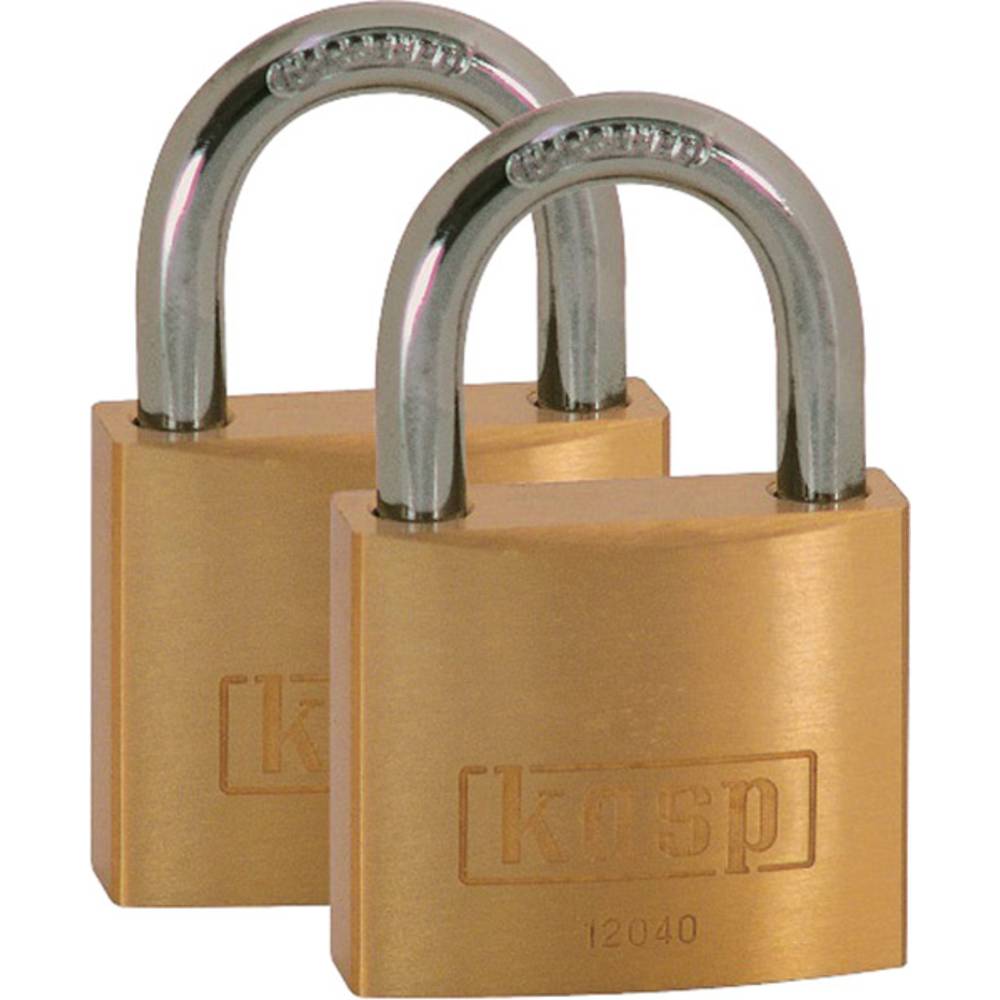 Kasp K12040D2 Hangslot 40 mm Goud-geel Sleutelslot