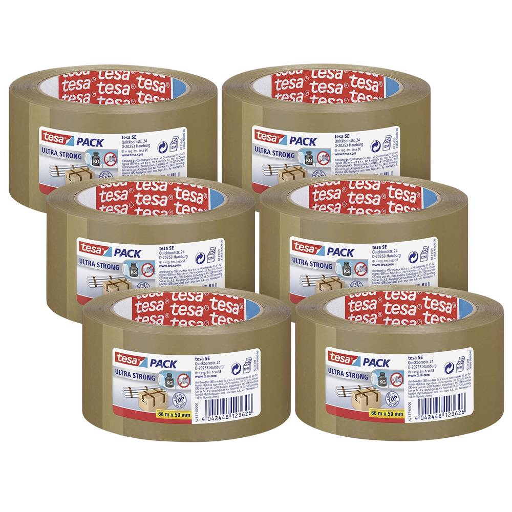 Tesa ULTRA STRONG 57177 Pakband Bruin (l x b) 66 m x 50 mm 6 stuk(s)