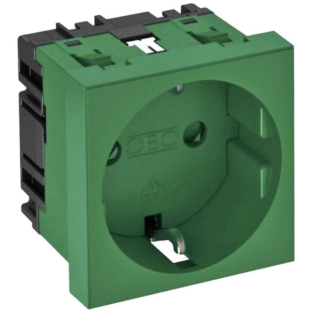 OBO Bettermann 6120012 Apparaatinzet Stopcontact (b x h x d) 45 x 45 x 42 mm 1 stuk(s) Groen