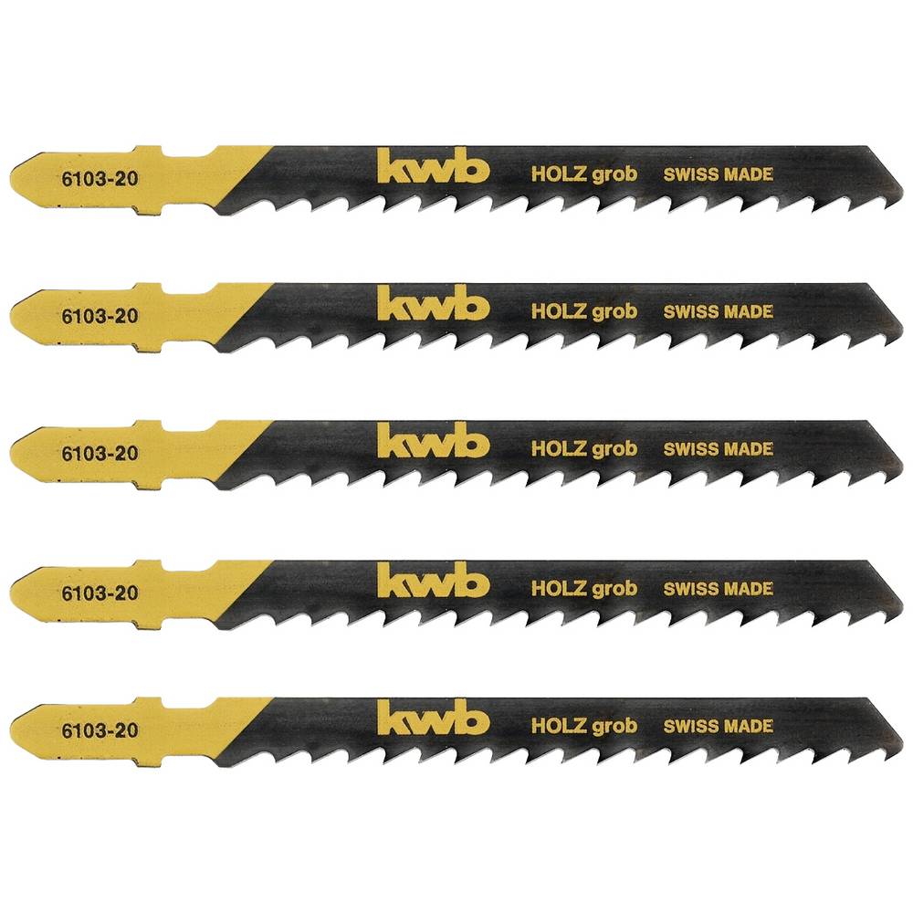 Kwb 610325 Decoupeerzaagbladen, houtbewerking, speciale insteektanden, HCS, 5 x grof 5 stuk(s)