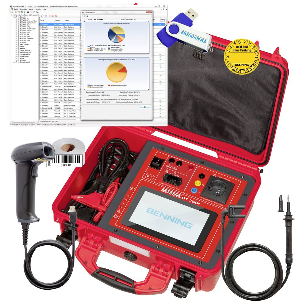Benning ST 760+ Set Apparaattesterset VDE-norm 0701-0702, 0751, 0544