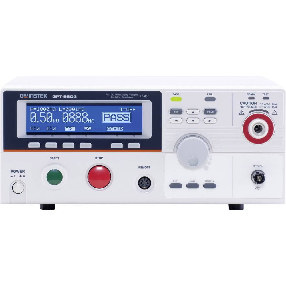 GW Instek GPT-9603 Isolatiemeter, Stootspanningstester 100 V, 250 V, 500 V, 1000 V 2000 MΩ