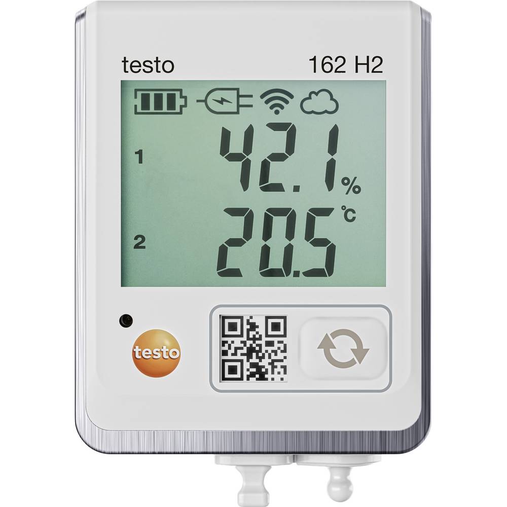 Testo 0572 1625 162 H2 Multidatalogger Te meten grootheid Temperatuur, Luchtvochtigheid Incl. wandhouder