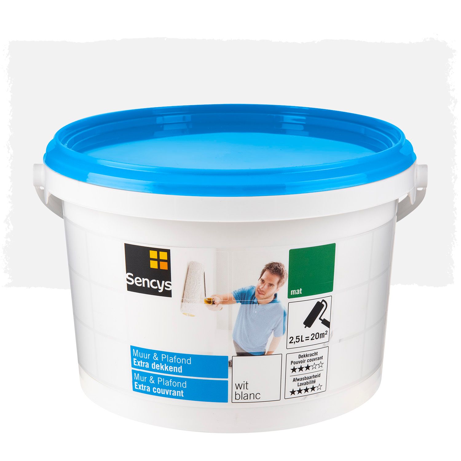 Sencys Muur & Plafond Extra Dekkend Mat Wit 2,5l