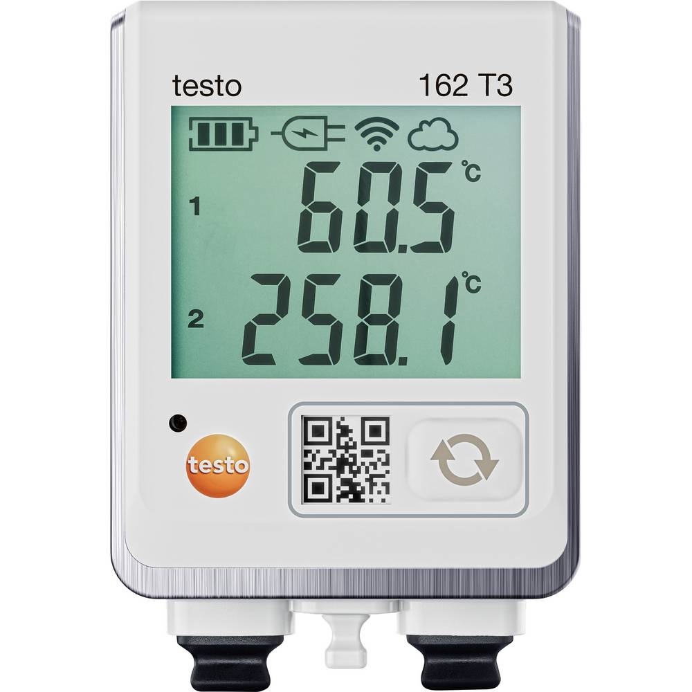 Testo 0572 1623 162 T3 Temperatuur datalogger Te meten grootheid Temperatuur -195 tot 1350 °C Incl. wandhouder