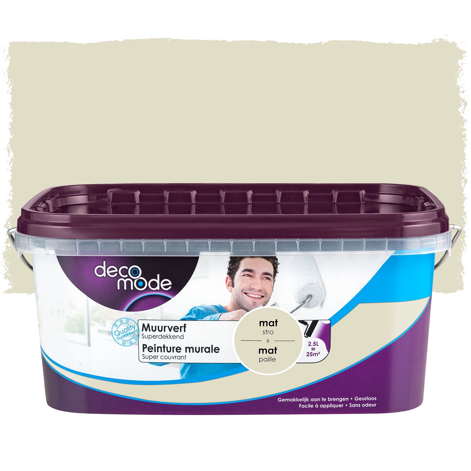 Decomode Muurverf Superdekkend Mat Stro 2,5l