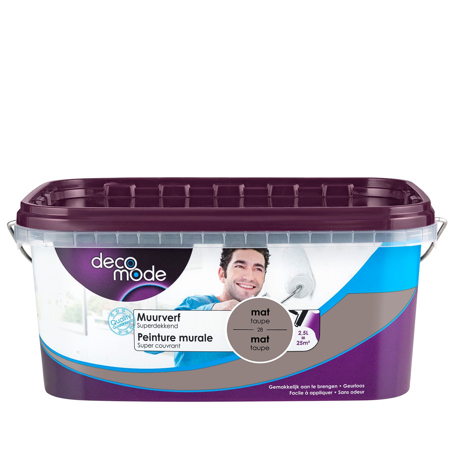 Decomode Muurverf Superdekkend Mat Taupe 2,5l