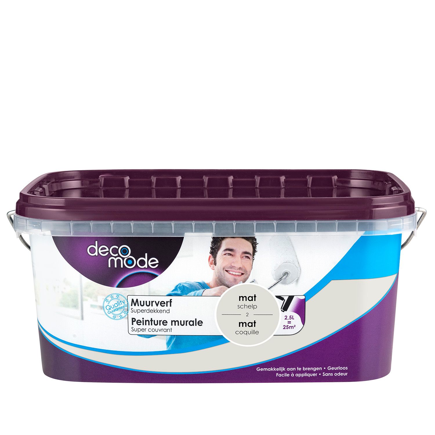 Decomode Muurverf Superdekkend Mat Schelp 2,5l