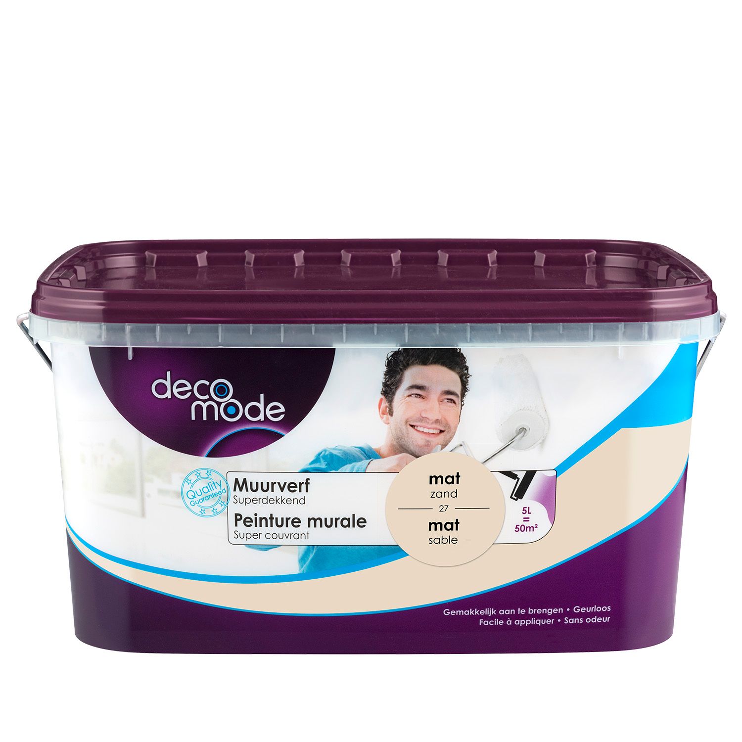 Decomode Muurverf Superdekkend Mat Zand 5l