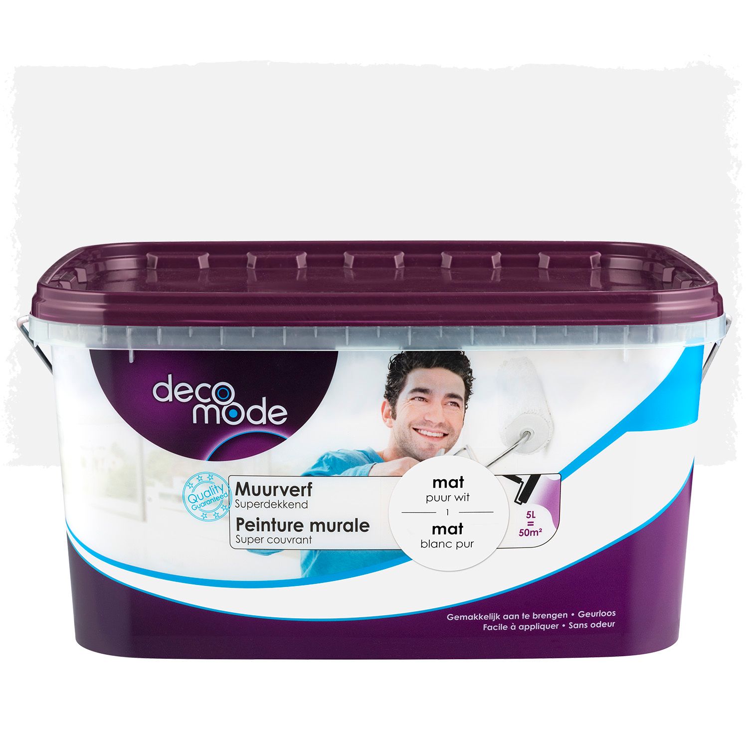 Decomode Muurverf Superdekkend Mat Puur Wit 5l