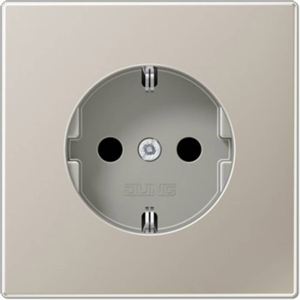Jung ES1520 Wandcontactdoos met randaarde Inzetstuk 1-voudig RVS 1 stuk(s)