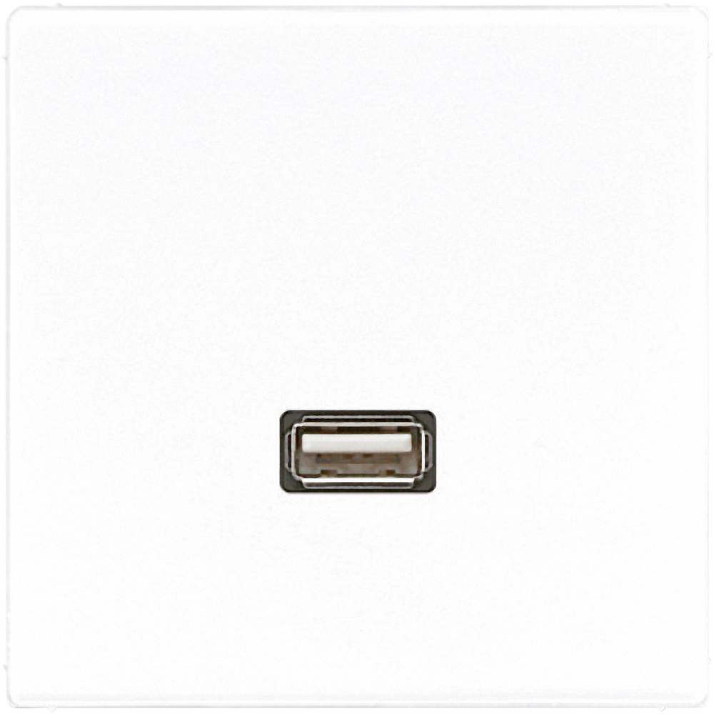 Jung MALS1122WW Wandcontactdoos met USB Inzetstuk LS 990, LS design, LS plus Alpine-wit 1 stuk(s)