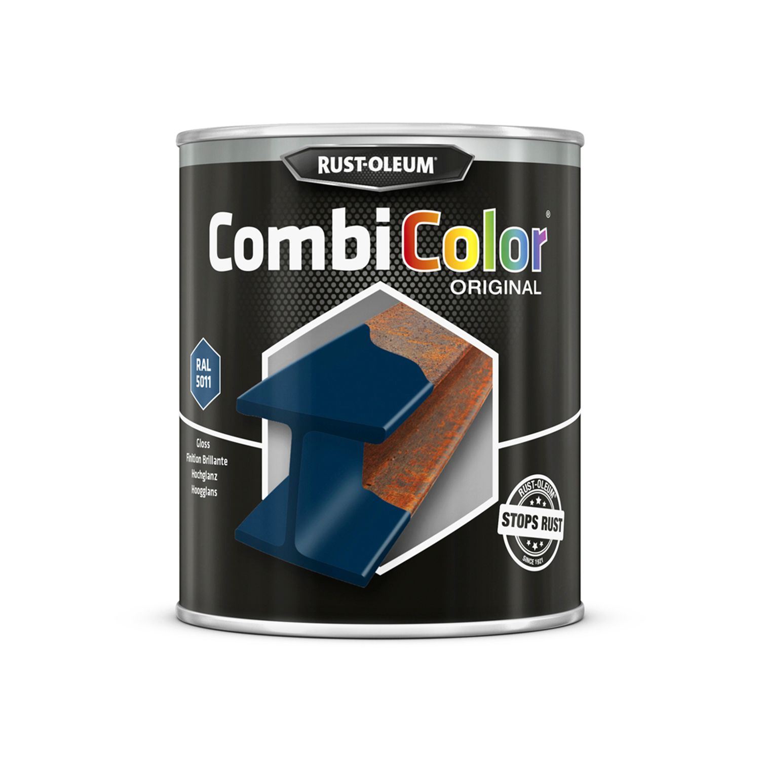 Rustoleum Combicolor Metaalverf Staalblauw Hoogglans 750ml